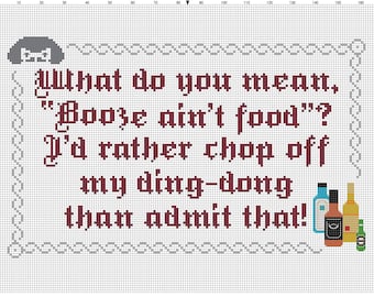 Booze Ain't Food PATTERN