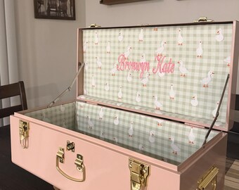 Personalized Keepsake Trunk | Heirloom Nursery Storage | Custom Name Chest