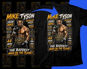 Boxing T-Shirt Design: Mike Tyson Halftone Design Shirt Sublimation (PNG Digital Download)