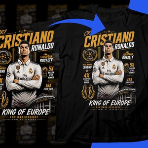 C Ronaldo Vintage Shirt, CR7 Real Madrid Soccer Halftone Design for Woman and Man, Christiano CR7 Merch Gift, Ronaldo 90s Bootleg Tshirt