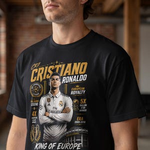 C Ronaldo Vintage Shirt, CR7 Real Madrid Soccer Halftone Design for Woman and Man, Christiano CR7 Merch Gift, Ronaldo 90s Bootleg Tshirt