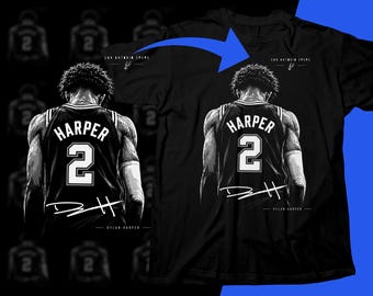 Basketball Player PNG T-Shirt Design: Dylan Harper Halftone Design Graphic Shirt Subliamation (Digital Download)
