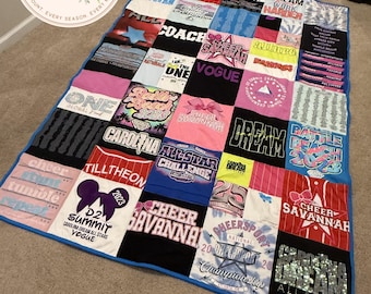 Memory Quilt | T Shirt Quilt | Cheerleader Quilt | All Star Cheer Memory Quilt