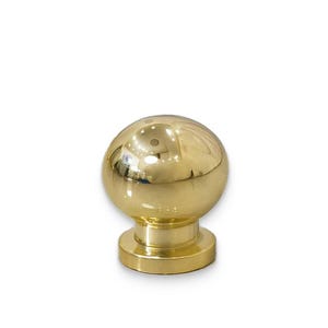 Unlacquered Solid Brass Cabinet Knob | Polished Furniture Knob | Kitchen & Dresser Hardware | Handmade
