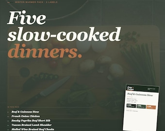 Labels winterwarmers vriezer dumpzak – 5 slowcookerrecepten (digitale download)