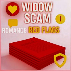 Widow Scam Checklist | Romance Scam Protection | Fake Widower DM Red Flags | PDF Download