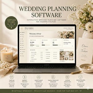 Wedding Planner Software | Luxury Dashboard Organizer (Digital Download)