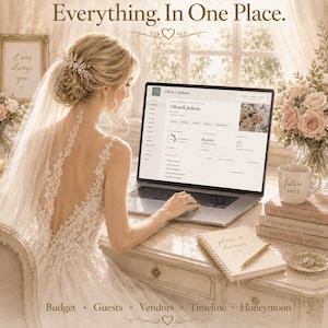 Wedding Planner Template, Digital Wedding Organizer, Budget Tracker, Checklist & Seating Chart, HTML Digital Download