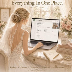 Wedding Planner Template, Digital Wedding Organizer, Budget Tracker, Checklist & Seating Chart, HTML Digital Download