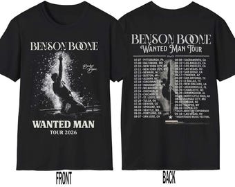 Benson Boone Concert Wanted Man Tour 2026 T-Shirt S-5XL