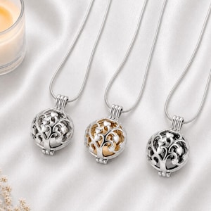 Urn voor as levensboom ketting, aandenken herdenkings ashouder sieraden, verlies van geliefde condoleancecadeau