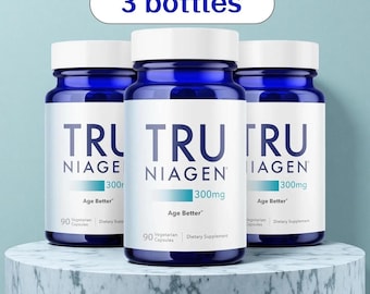 3-Pack TRU NIAGEN NAD+ Supplement, 300mg Per Capsule, Anti-Aging & Cellular Energy Support, 90 Capsules Total