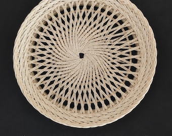 Handwoven Rattan Fruit Basket | Natural Bread Serving Bowl, Boho Table Centerpiece
