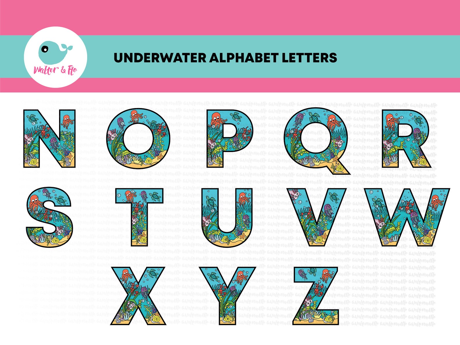 Under The Sea Alphabet Printables Under The Sea Alphabet Printables