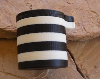 GoPro 9-13 Carry Case, Water Dust Resistant Vault, ASA Material, Black White Stripes Made in USA!