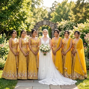 haldi ceremony bridesmaid dresses Stunning Haldi Outfit Ideas for Bridesmaids