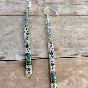 Howlite Earrings Statement Earrings Best Friend Gifts Geometric Earrings Sister Gift