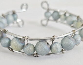 Bangle bracelet, cuff bracelet, silver adjustable bracelet, best friend gift, gifts under 20