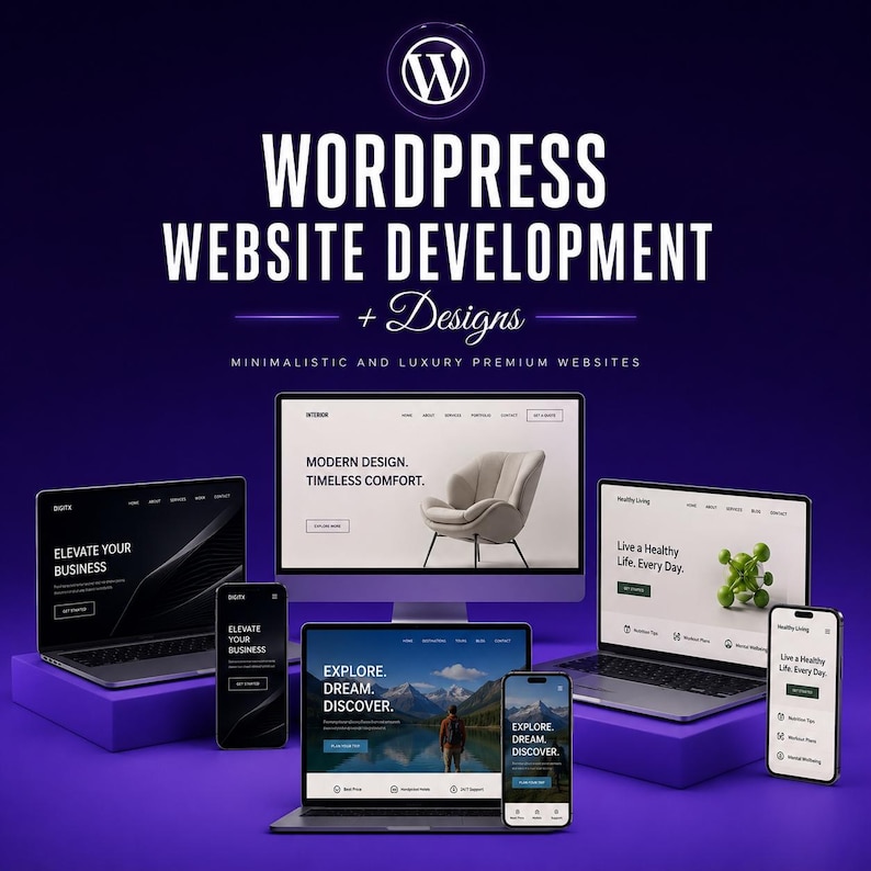 WordPress Basic Package - Starter Website Design with SEO and Mobile Responsive Layout