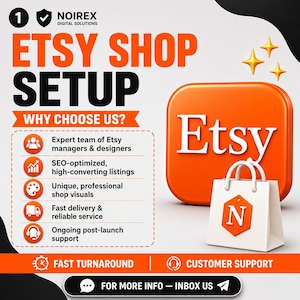 Servizio di configurazione del negozio Etsy / Branding personalizzato del negozio, posizionamento SEO e ottimizzazione dei prodotti