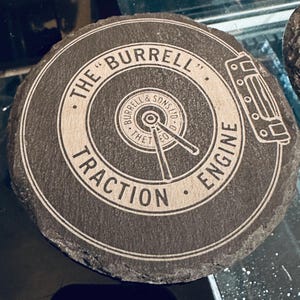 Traction Engine Slate Coaster | Smokebox Door Design, Steam Memorabilia