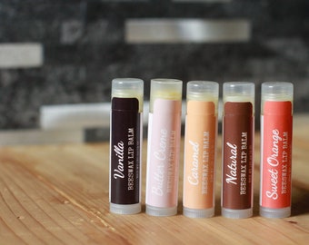 Natural Beeswax Lip Balm | Assorted Flavors and Unscented