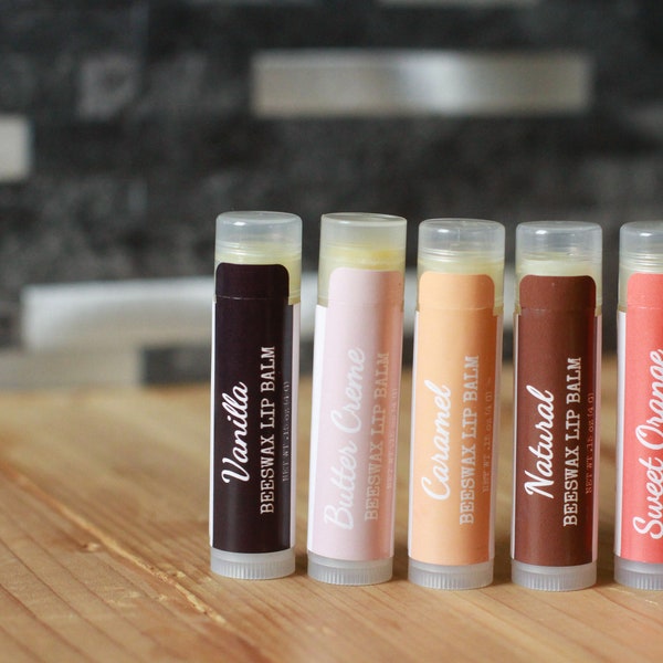 Natural Beeswax Lip Balm | Assorted Flavors and Unscented