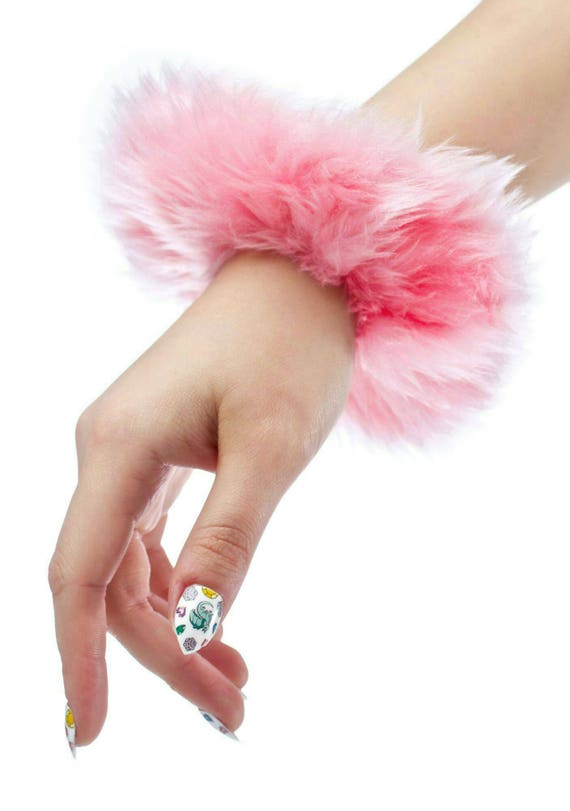 Pink Fuzzy Hair Tie Scrunchies Britney Spears Pastel Goth 90s Etsy