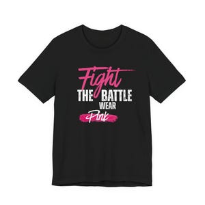 Fight Like a Girl tee | Pink Brush Script Breast Cancer Awareness