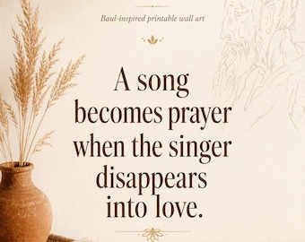 Baul Spirituality Quotes Printable Wall Art | Inner Music of Life Poster (Digital Download)