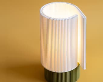 RIFT cilinder 3D-geprinte lamp, moderne nachtkastjelamp, architectonisch omgevingslicht van HORON