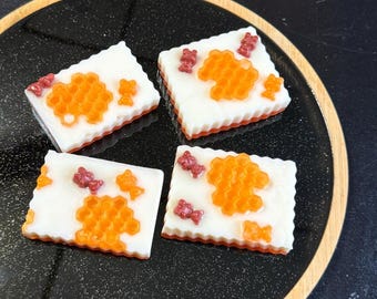 Artisan Honeycomb Gummy Bear Soap, Natural Moisturizing Bath Bar, Vanilla Scent