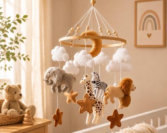 Giostrina per culla con carillon, giostrina per cameretta, giostrina in feltro per neonati, supporto per giostrina da culla, braccio per giostrina, giostrina musicale, regalo per baby shower