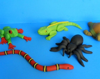 lizard cupcake toppers