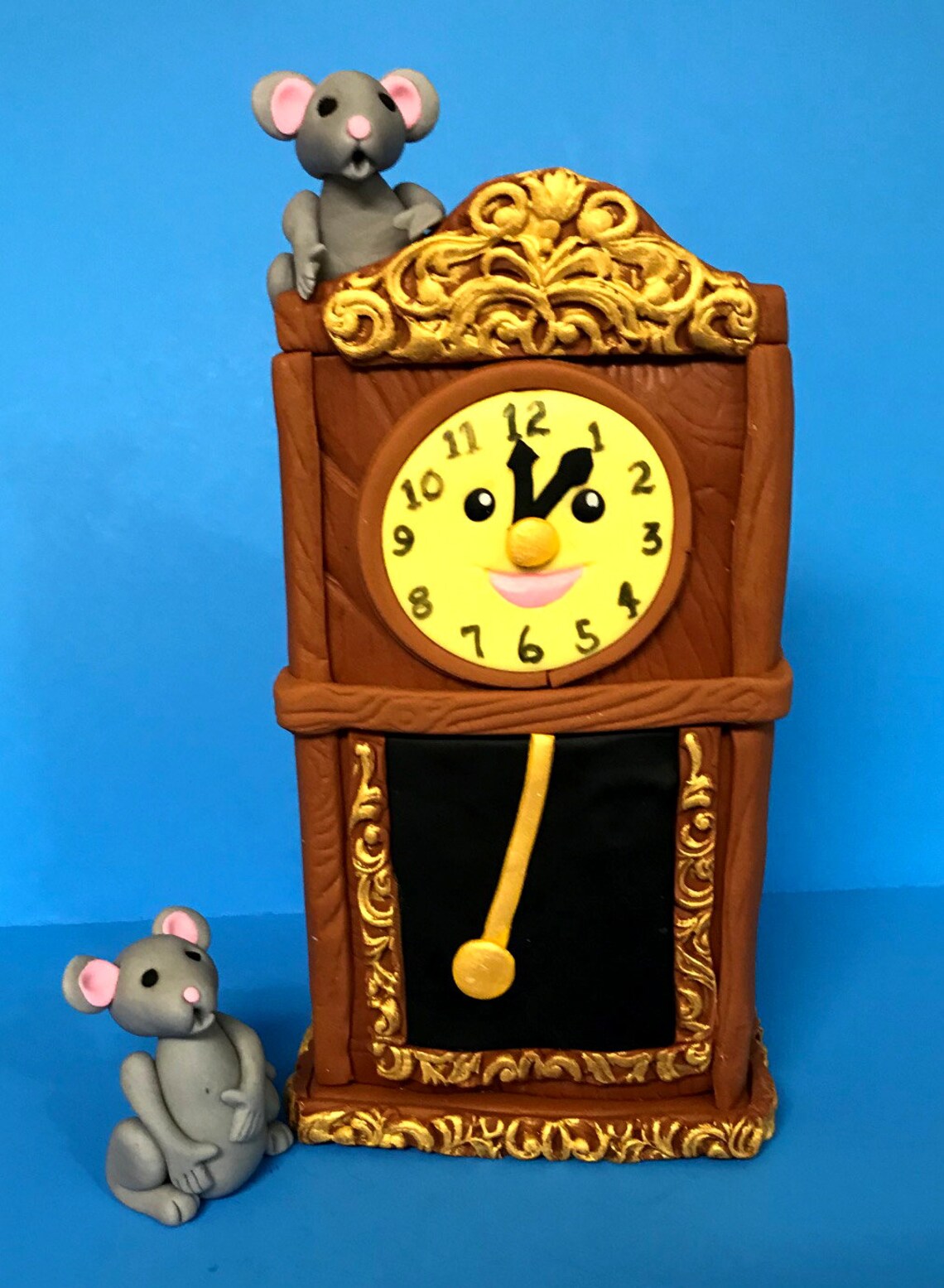 Hickory Dickory Dock Clock and Mice Etsy