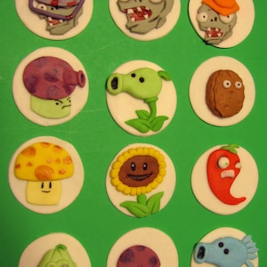 Plants vs Zombies Cupcake Toppers image 1