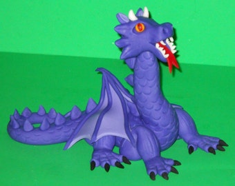 Dragon. Purple Fire Breathing Dragon cake topper for all you Dragon fans