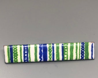 Enamel Striped Bar Pin Brooch