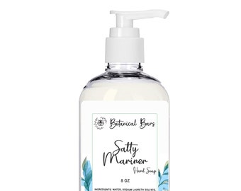 Salty Mariner Pump Soap - Mens Liquid Hand Soap - Bathroom Soap - Stocking Stuffers - Gifts for Him