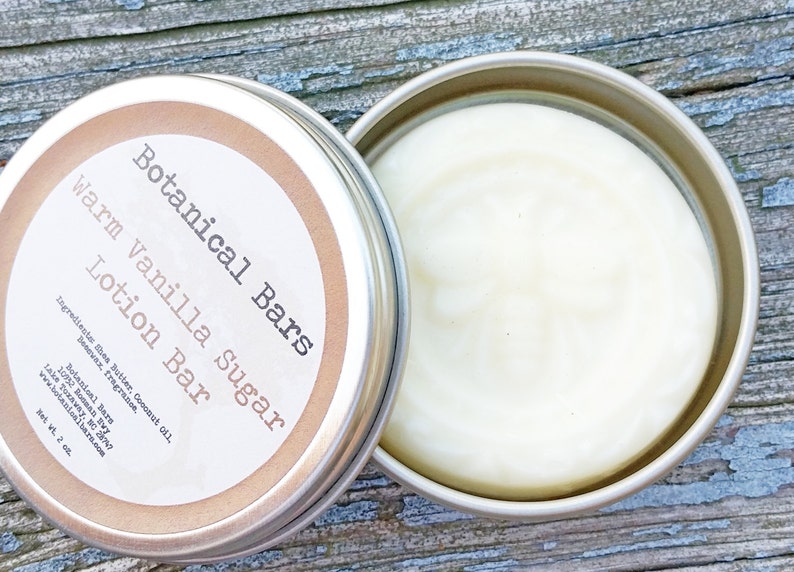 Warm Vanilla Sugar Solid Lotion Bar 2oz Lotion Bar in Tin Etsy