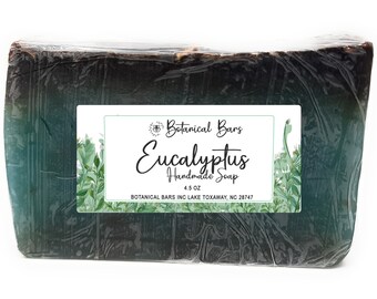 Eucalyptus Soap - Vegan Soap - Gluten Free Soap - Botanical Bars Soap - Made with Shea Soap - Unisex Soap - Soap Gift- Kitchen Soap