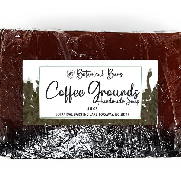 All Natural Coffee Grounds Soap - Vegan Soap - Odor Reducing Soap - Kitchen Soap - Botanical Bars Soap - Scrub Soap - Stocking Stuffers