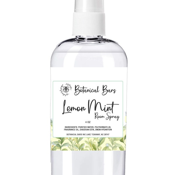 Lemon Mint Room Spray - Bathroom Spray - Toilet Spray - Stocking Stuffers - Gifts for Him - Lavender Pillow Spray