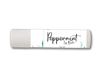 All Natural Peppermint Lip Balm - Non Waxy Lip Balm - All Natural Lip Balms - Peppermint Chapstick - Stocking Stuffers