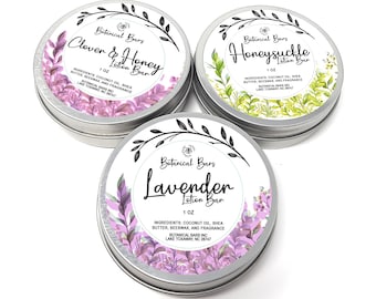 Set of Three Solid Lotion Bars - Three 1oz Lotion Bars in Tin - Mothers Day Gifts - Gifts for Her - Lotion Gift Set - Stocking Stuffers