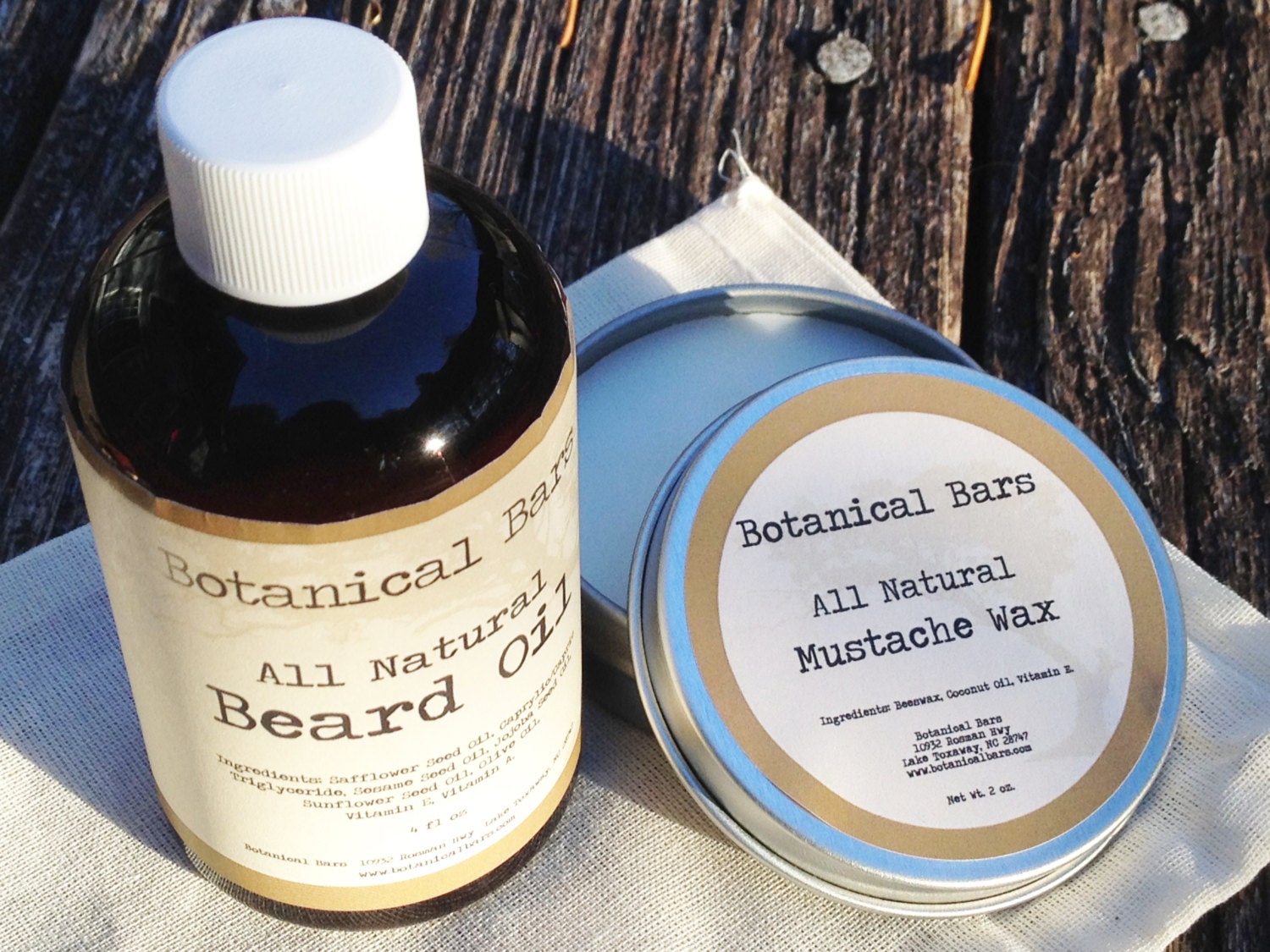 Beard Oil and Mustache Wax Set All Natural Beard Oil Etsy
