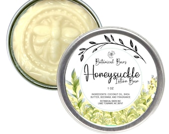 Honeysuckle Solid Lotion Bar - 1oz Lotion Bar in Tin - Stocking Stuffers - Womens Stocking Stuffers