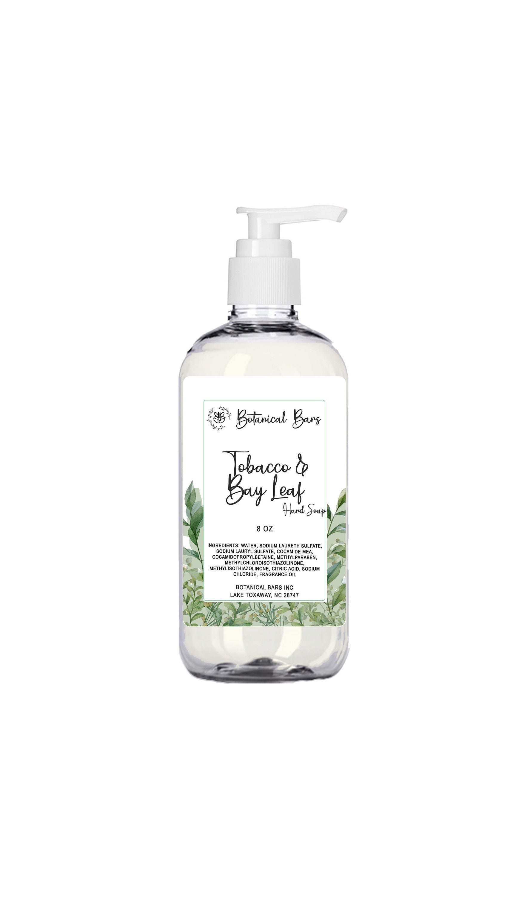 Tobacco and Bay Leaf Pump Soap - Mens Liquid Hand Soap - Bathroom Soap -  Stocking Stuffers