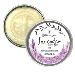 Lavender Solid Lotion Bar - 1oz Lotion Bar in Tin - Stocking Stuffers - Womens Stocking Stuffers