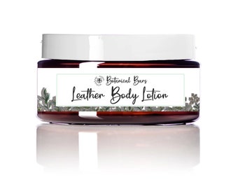 Leather 4oz Body Lotion - Paraben Free Lotion - Men's Lotion - Leather Scented Mens Care - Leather Lotion - Mens Stocking Stuffers